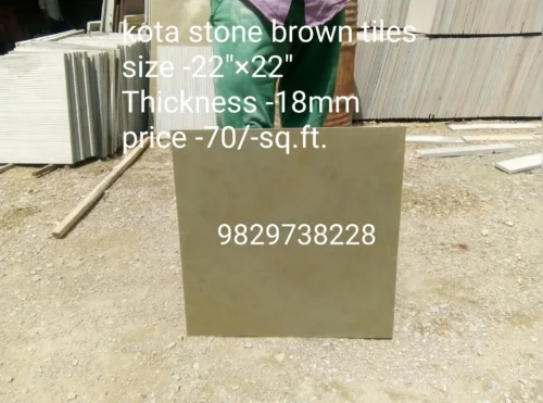 brown kota stone tiles