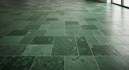 Green kota stone flooring