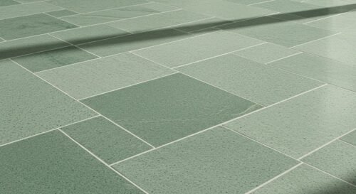 Green kota stone flooring