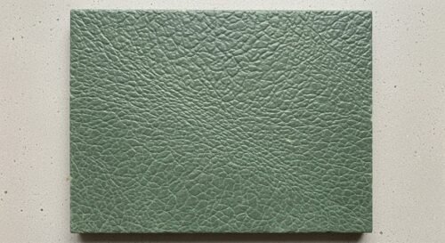 Green kota stone leather finish