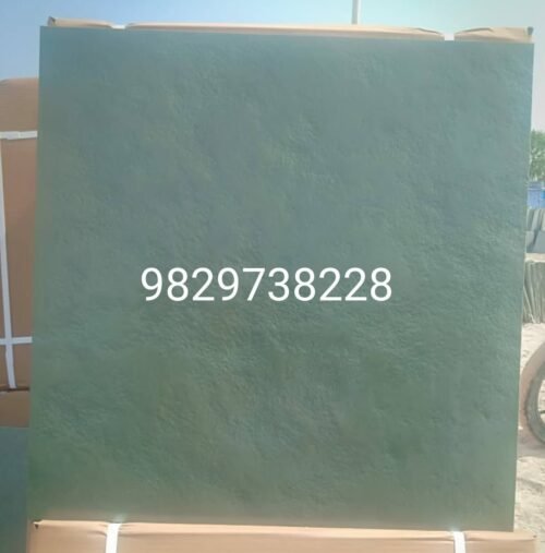 Green kota stone leather finish