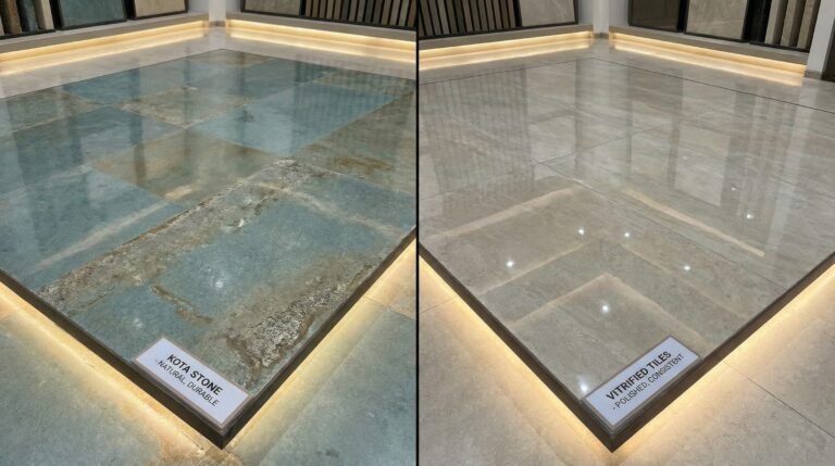 Kota stone vs vitrified tiles