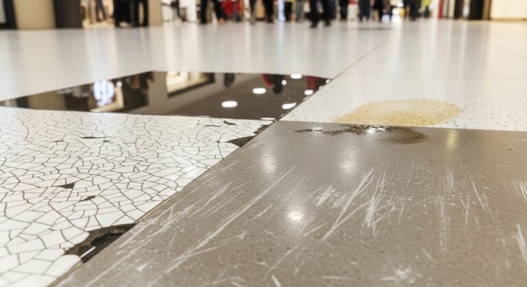 What are the disadvantages of vitrified floor tiles?