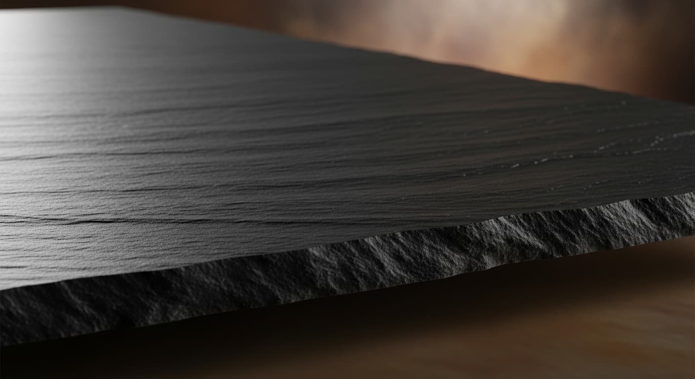 leather finish black kota stone