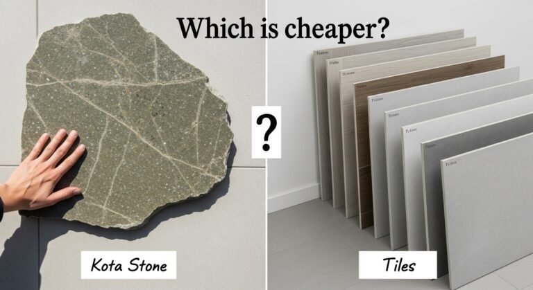 कौन सा सस्ता है, कोटा स्टोन या टाइल्स?