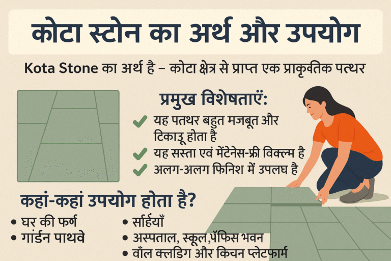 कोटा स्टोन का मतलब और फर्श पर इसका उपयोग
