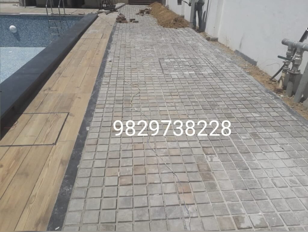 outdoor cobblestone flooring