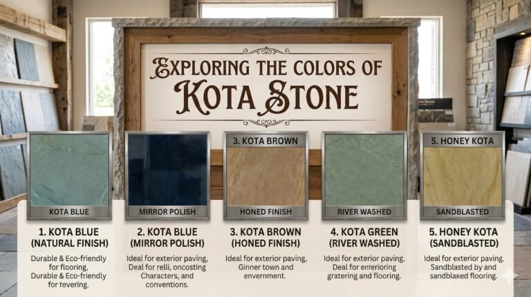 What are the different colors of Kota stone?