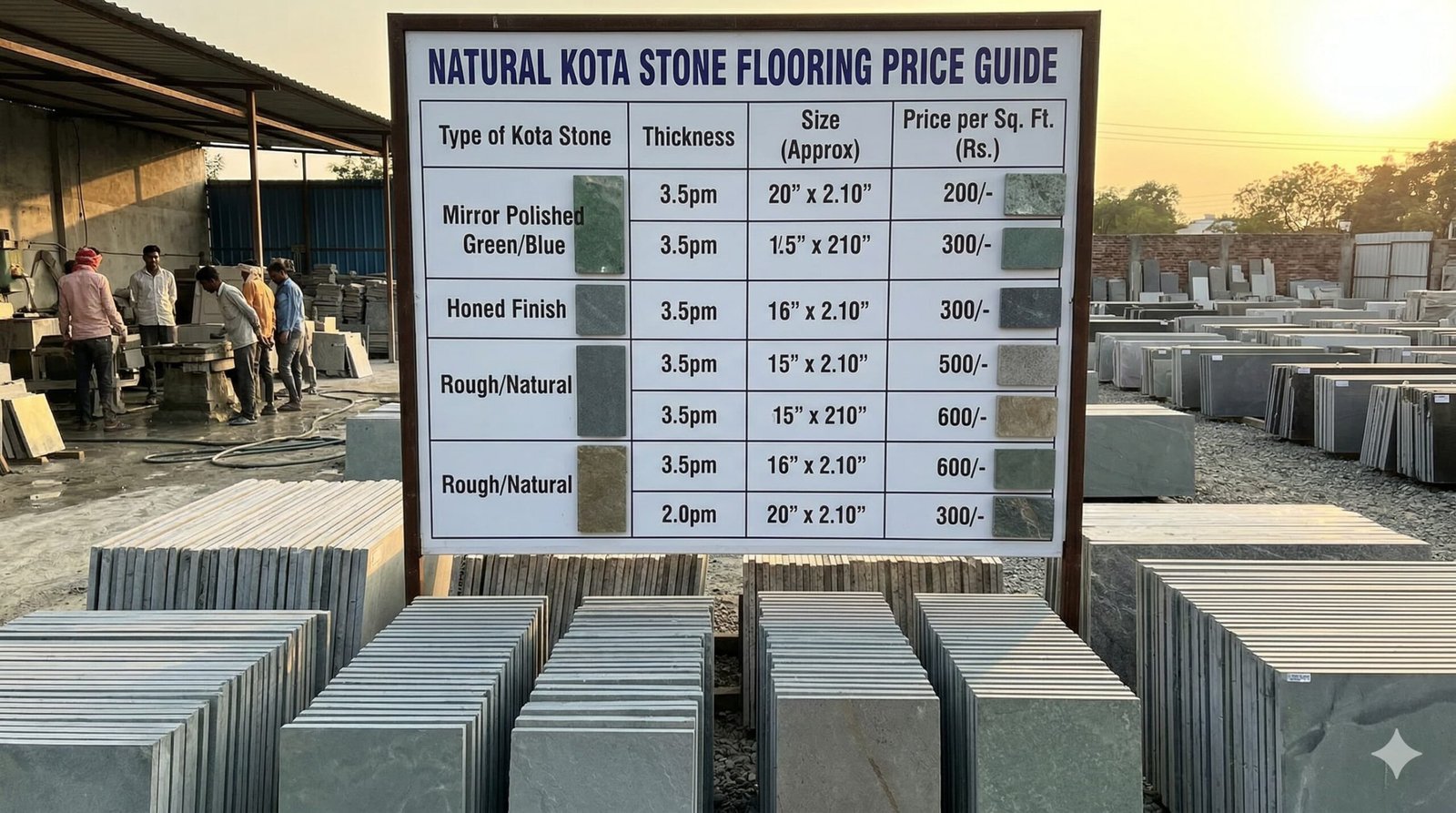 Natural kota stone flooring price