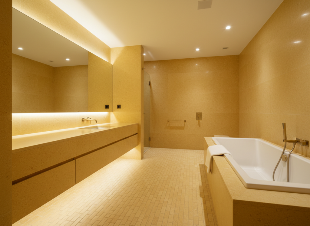 jaisalmer stone using in bathroom wall cladding