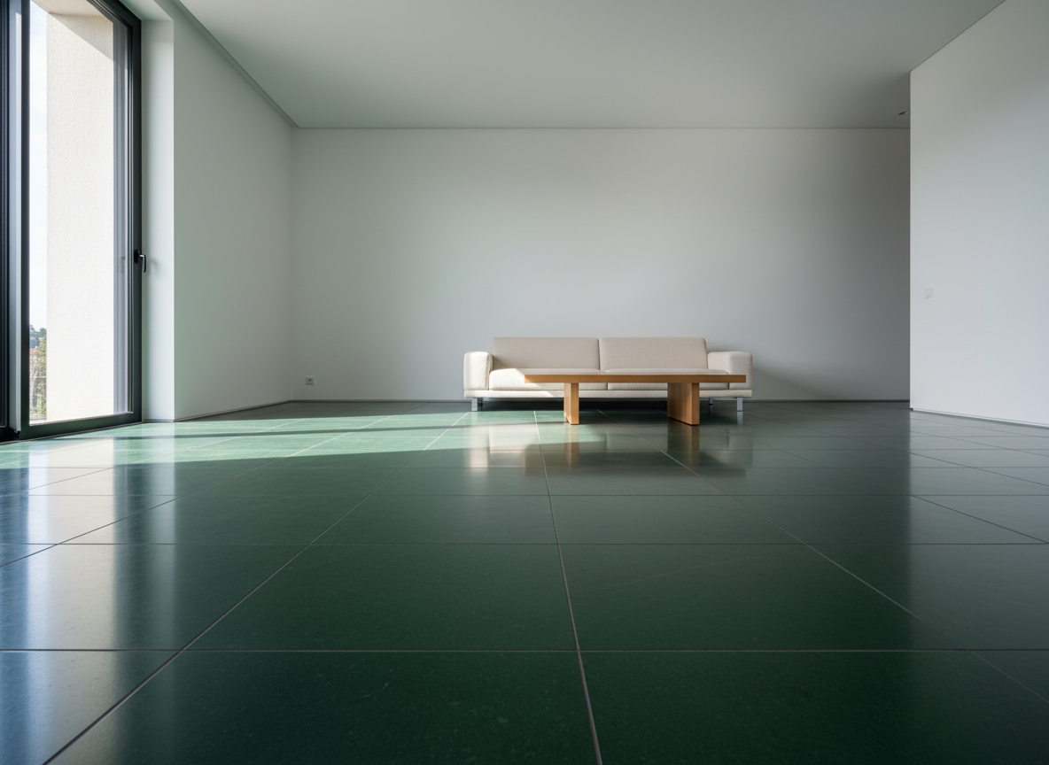 Green kota stone flooring