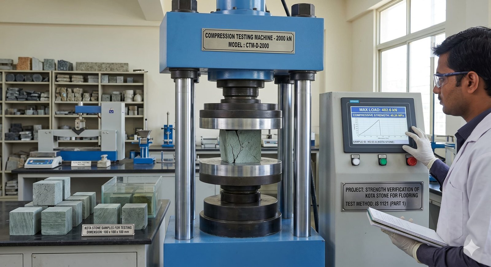 Kota stone compressive strength for durable flooring and construction use