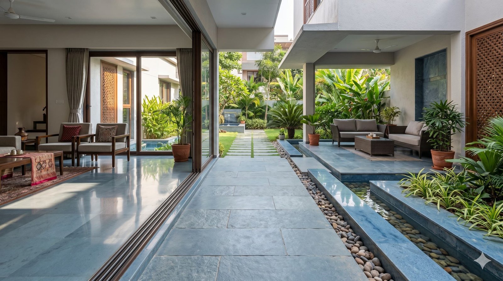 What is blue limestone used for in india