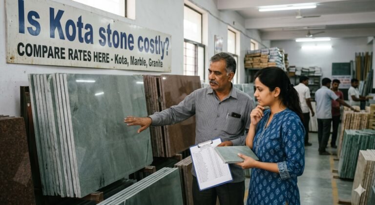 Affordable Kota stone flooring price and cost-effective natural stone design